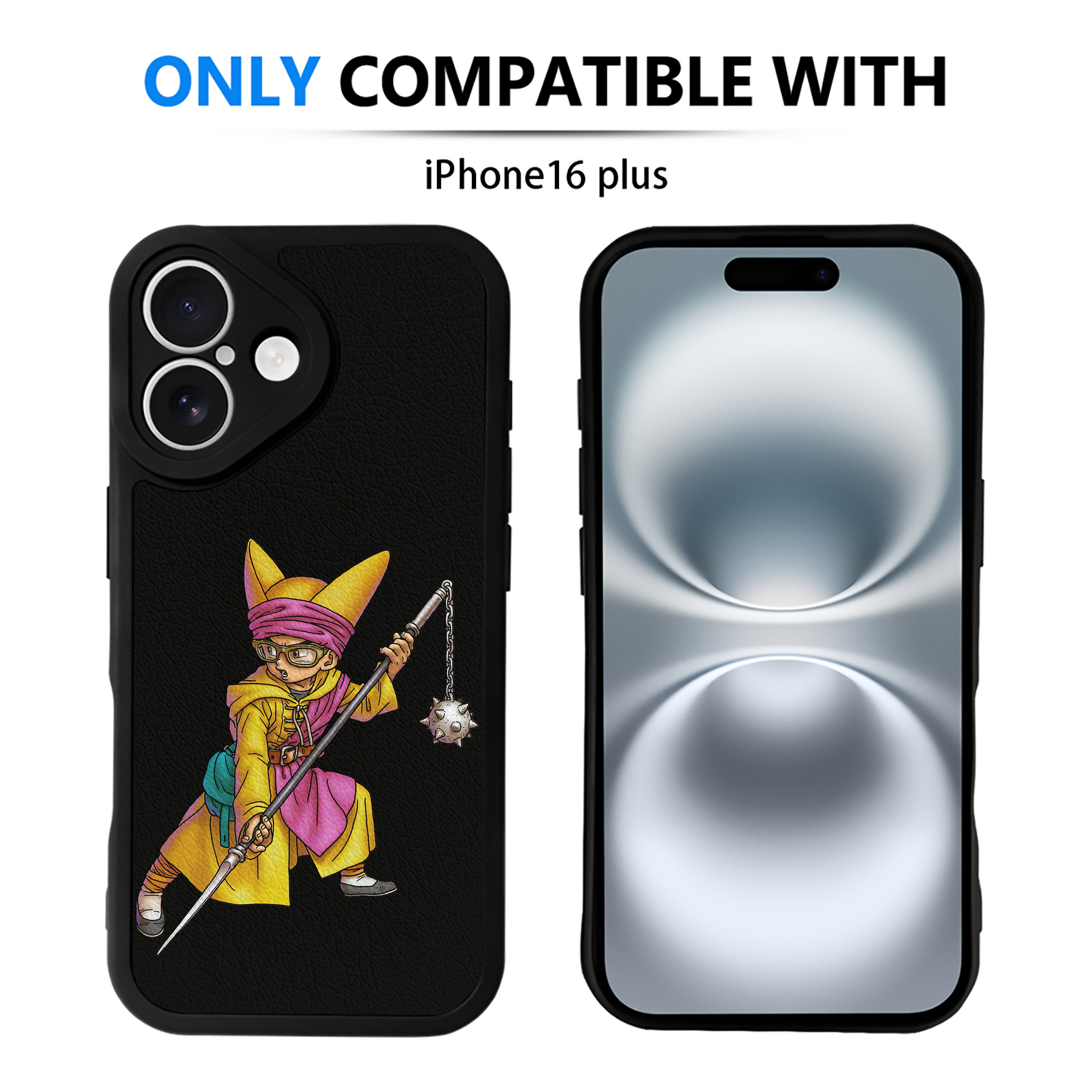 （画像用） ドラゴンクエスト Doragon Kuesuto Dragon Quest 【iPhone 16シリーズ対応】シリコンスマホケース（レザー調） 材質：シリコン